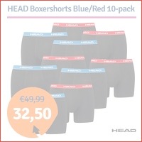 HEAD Boxershorts Basic 10-pack Red/Blue