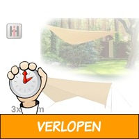 Zonnedoek Beige - Schaduw doek - 3 x 3 x 3 meter