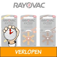 60 x Rayovac hoorbatterijen