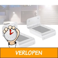 2-Pack Eco Solar LED Buitenlampen - Werkt volledig Op Z..