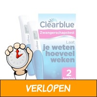 Clearblue zwangerschapstest digitaal met wekenindicator..