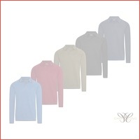 Cappuccino longsleeve Knit Tipping polo