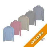 Cappuccino longsleeve Knit Tipping polo