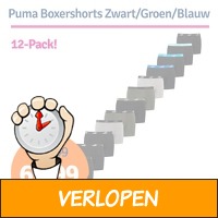 Puma Boxershorts Promo 12-pack zwart / Groen /