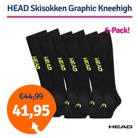Bekijk de deal van 1dagactie.nl: HEAD Skisokken Unisex Graphic Kneehigh 6-pack
