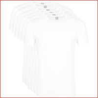 Wit T-Shirts 6Pack O-neck