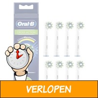 Oral-B opzetborstels CrossAction wit - 8 stuks