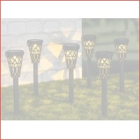 HI Solar Led Tuinlampen - Set van 6 - zw..