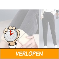 Corduroy broek met fleece dames