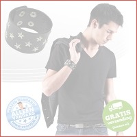 Lederen armband met studs