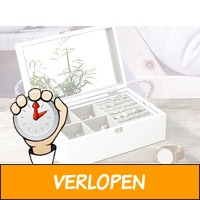 HI Houten Sieradendoos - Sieradenbox - Met spiegel - wi..