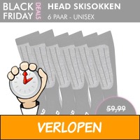 HEAD Skisokken Unisex Kneehigh 6-pack Black/White