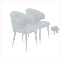 2 x Dutchbone Lunar velvet fauteuil