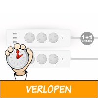 Etiger slimme stekkerdoos 3V + 3xUSB - 1+1 gratis