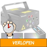 BeamZ Acrux party laser met 4 lasers en gekleurde LED's