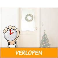 Set van 2 Kunstkerstbomen en 1 Kerstkrans - inclusief v..