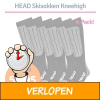 HEAD Skisokken Unisex Kneehigh 6-pack Black/White