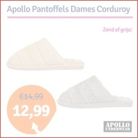 Apollo Dames Pantoffels Corduroy