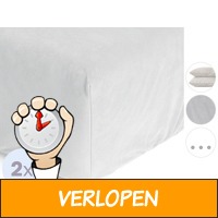 2 x Sleeptime hoeslaken Velvet