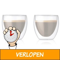 Dubbelwandige Glazen - Set van 2 - 100ml - Koffieglas/T..