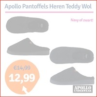 Apollo Heren Pantoffels Teddy Wol