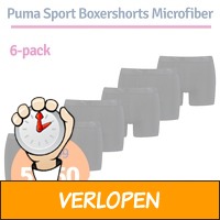 Puma Sport Boxershorts Microfiber 6-pack zwart