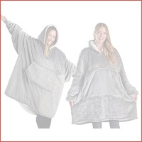 XXL blanket met capuchon grijs