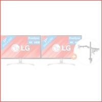 2 x LG 27UL500 + NewStar FPMA-D550DBLACK