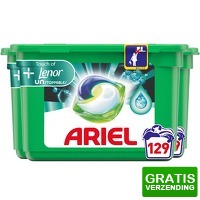Bekijk de deal van Plein.nl: 3x Ariel All-in-1 Pods+ Wasmiddelcapsules Lenor Unstoppables 43 stuks