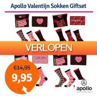 1dagactie.nl: Apollo Valentijn sokken Giftset