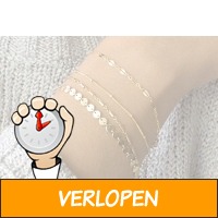 Veiling: 4 armbandjes met 18 K gouden laagje