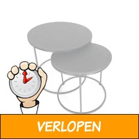 Salontafels - set van 2 ronde salontafels - zwart