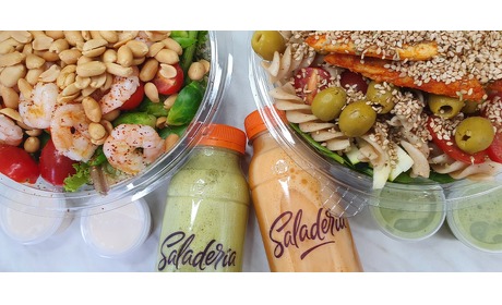 Wowdeal: Lunch/Dinner for 2-box incl, 2 gratis sapjes van Saladeria Roermond